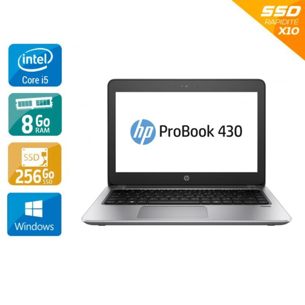 HP ProBook 430 G4 - 13.3" | Core i5 7ᵉ Gén | 8Go RAM | 256Go SSD
