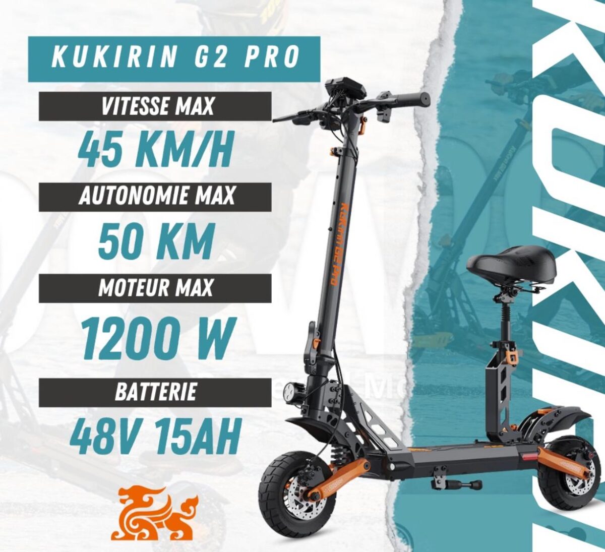 Trottinette Électrique Kukirin G2 Pro – Image 1