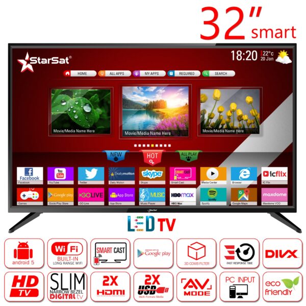 StarSat Smart TV LED Full HD 32 Pouces