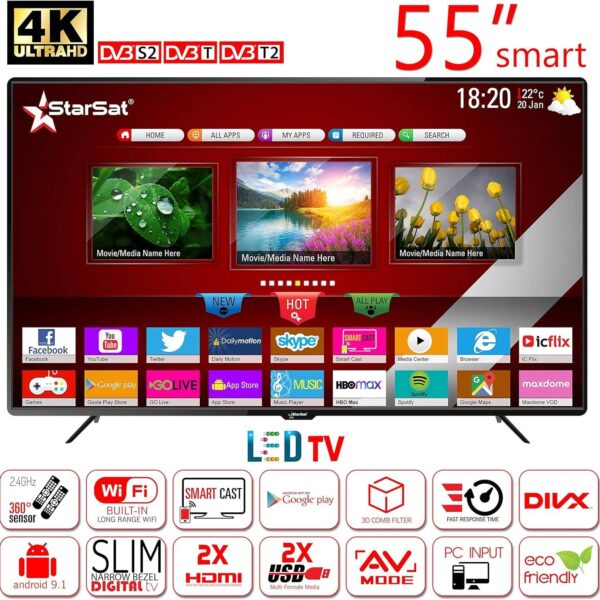 StarSat Smart TV LED Full HD 55 Pouces