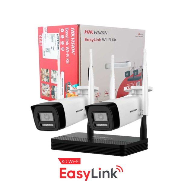 Kit Caméras de Surveillance Hikvision EasyLink Wi-Fi – 2× Bullet 4MP