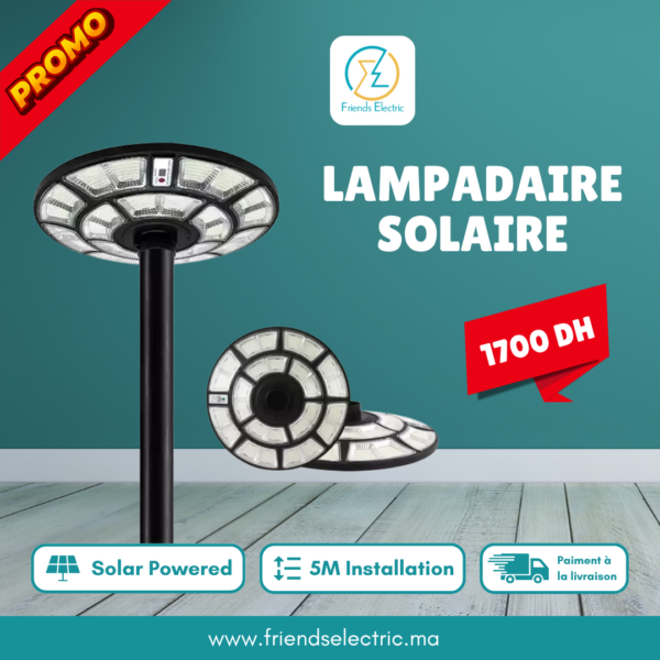 Solar Light 400W LED Solar Street Light UFO – Lampadaire Solaire LED Haute Puissance Étanche