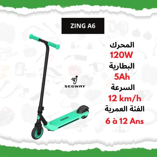 Trottinette Électrique Segway ZING A6 – 120W avec Batterie 5Ah (Enfants 6 à 12 ans)