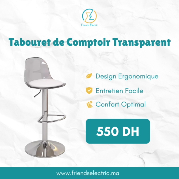 Chaise Haute Transparente et Réglable
