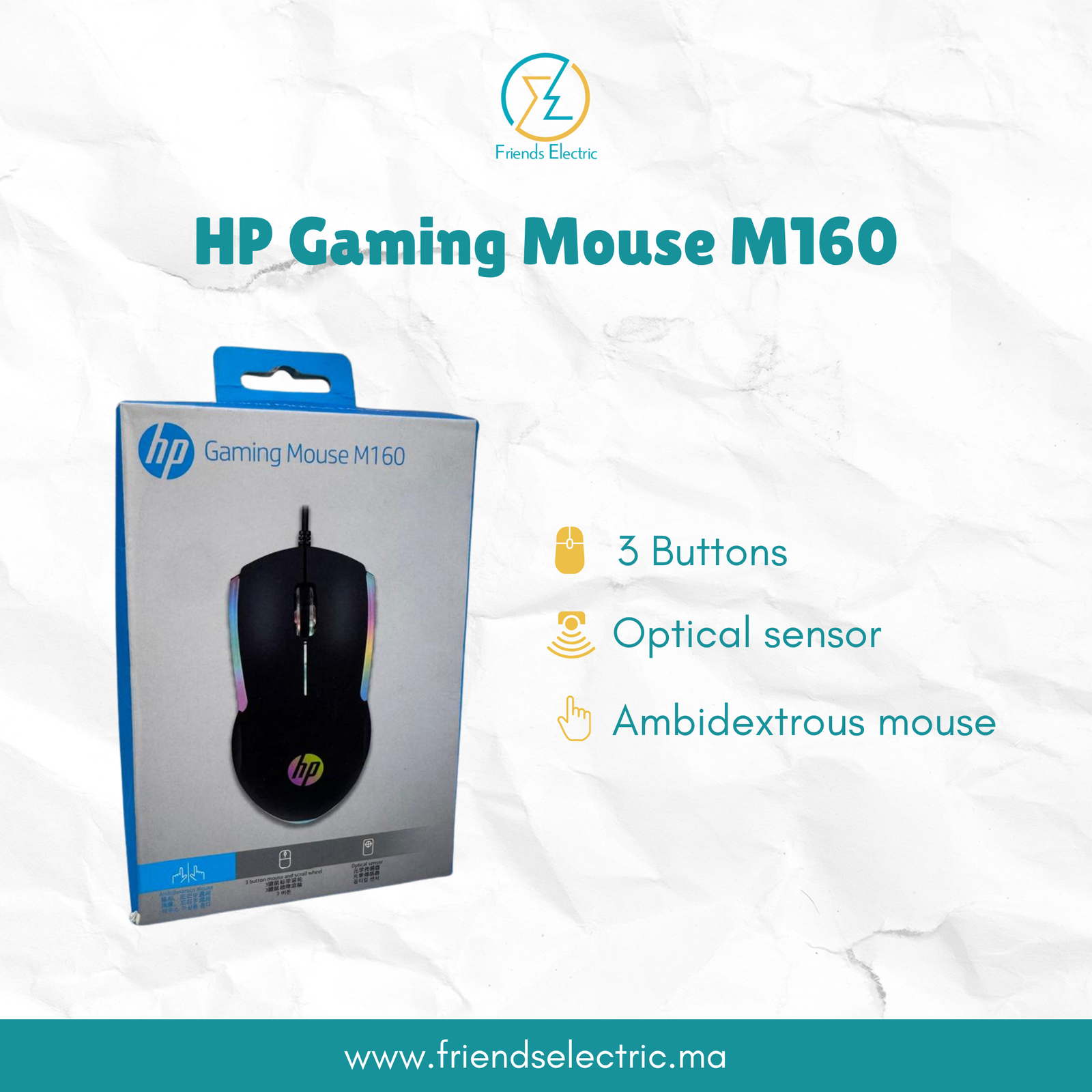 7 HP Gaming Mouse M160 – Image 1