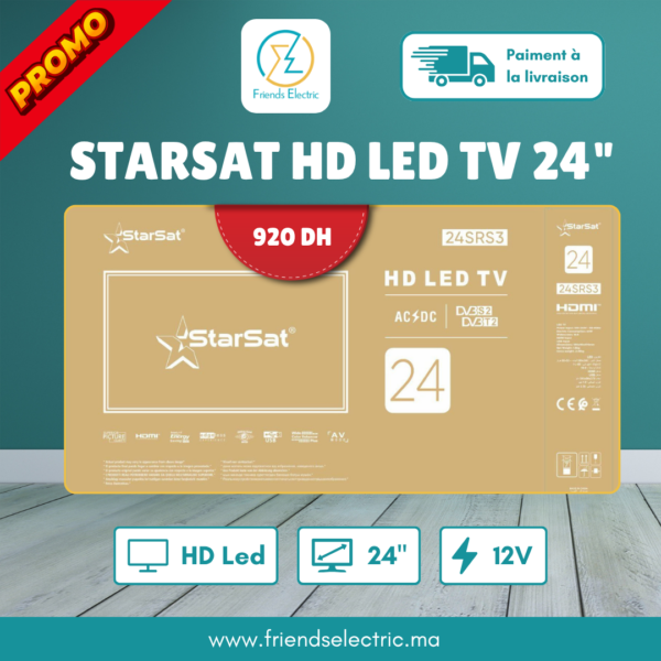 Téléviseur StarSat HD LED 24 Pouces