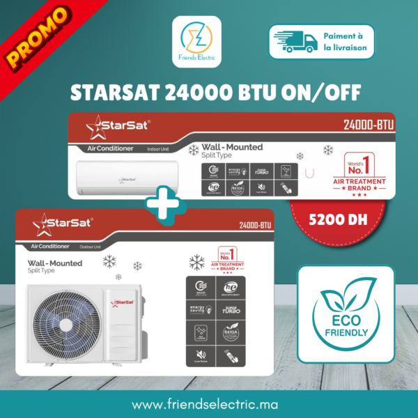 Climatiseur StarSat 24000 BTU ON/OFF
