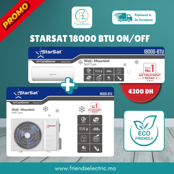 Climatiseur StarSat 18000 BTU ON/OFF