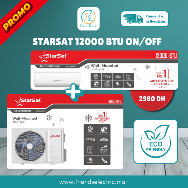 Climatiseur StarSat 12000 BTU ON/OFF