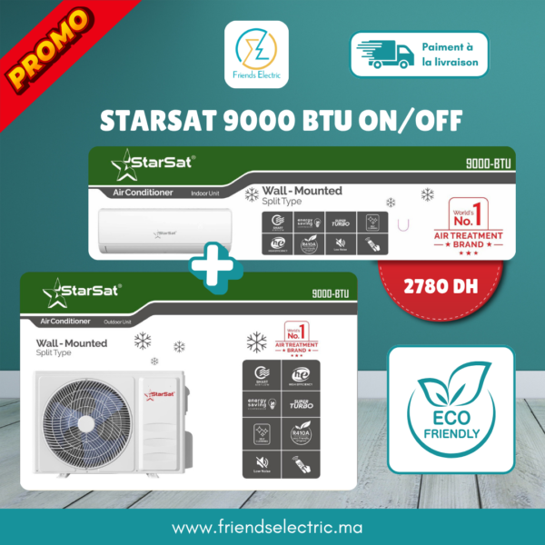 Climatiseur StarSat 9000 BTU ON/OFF