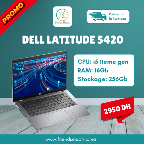 PC Portable Dell Latitude 5420 – Intel Core i5 11ᵉ Génération | 16 Go RAM | 256 Go SSD