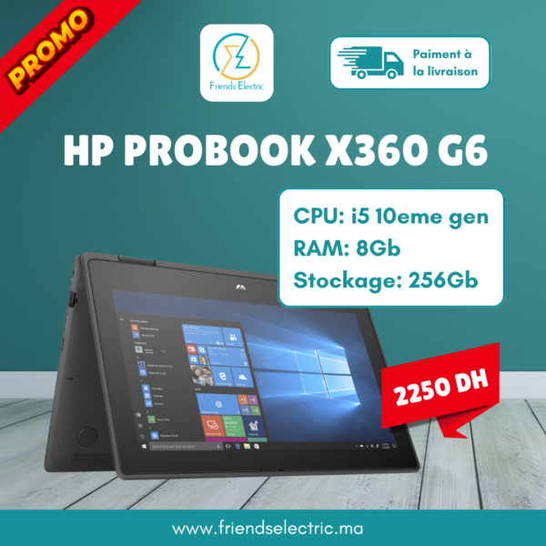 PC Portable HP ProBook x360 435 G6 – Intel Core i5 10ᵉ Génération | 8 Go RAM | 256 Go SSD