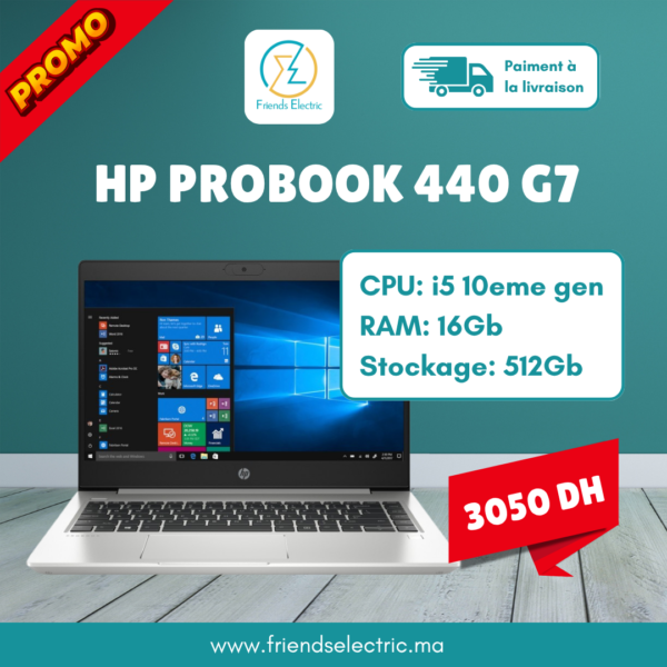 PC Portable HP ProBook 440 G7 – Intel Core i5 10ᵉ Génération | 16 Go RAM | 512 Go SSD