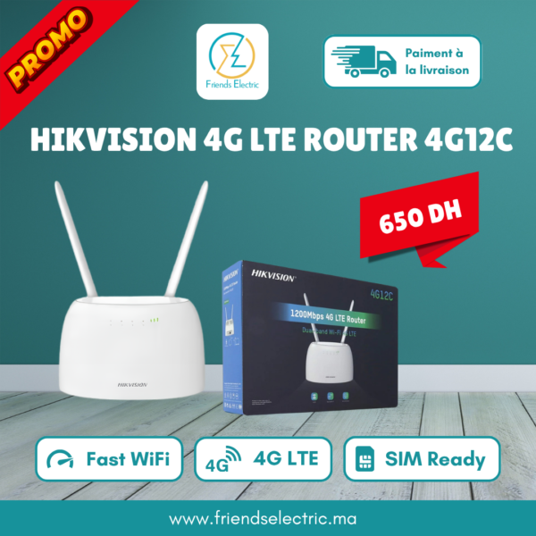 Routeur 4G LTE Hikvision DS-3WR4G12C AC1200