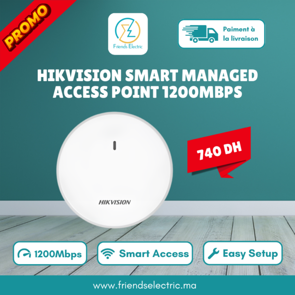 Point d'Accès Wi-Fi Hikvision Smart Managed 1200 Mbps