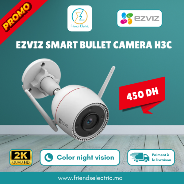 Caméra Bullet Wi-Fi Intelligente EZVIZ H3c