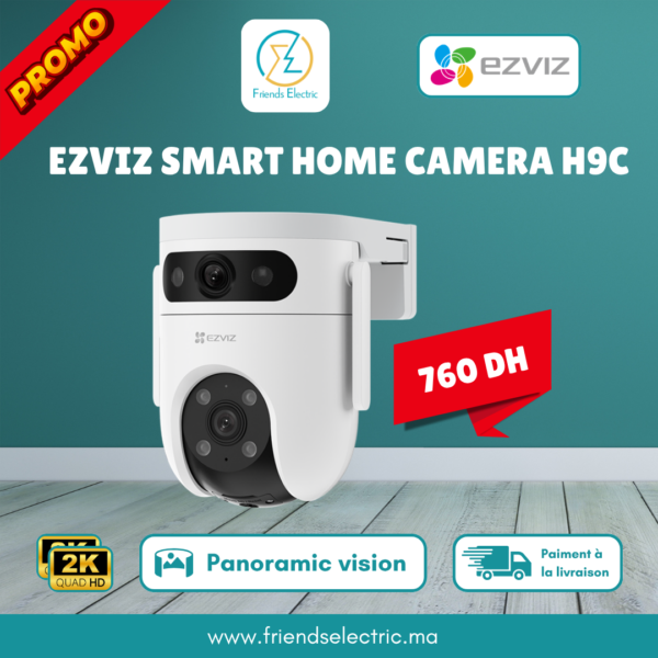 Caméra Wi-Fi Intelligente EZVIZ H9c Dual 2K