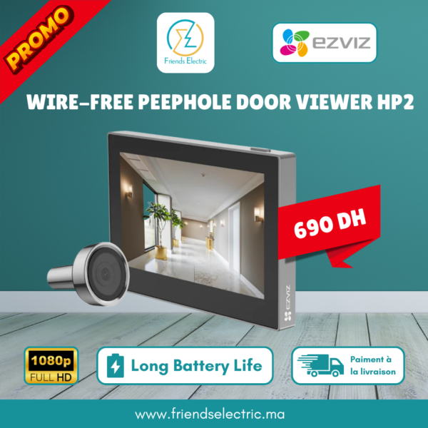 Judas Numérique Sans Fil EZVIZ HP2 – Wire-Free Peephole Door Viewer