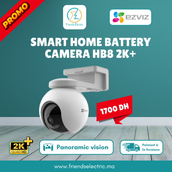 Caméra Wi-Fi sur Batterie EZVIZ HB8 2K+