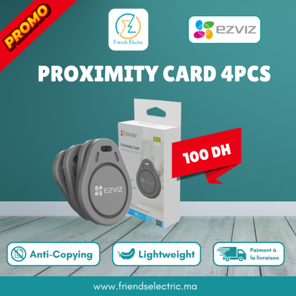 Cartes de Proximité EZVIZ RFID (Pack de 4)