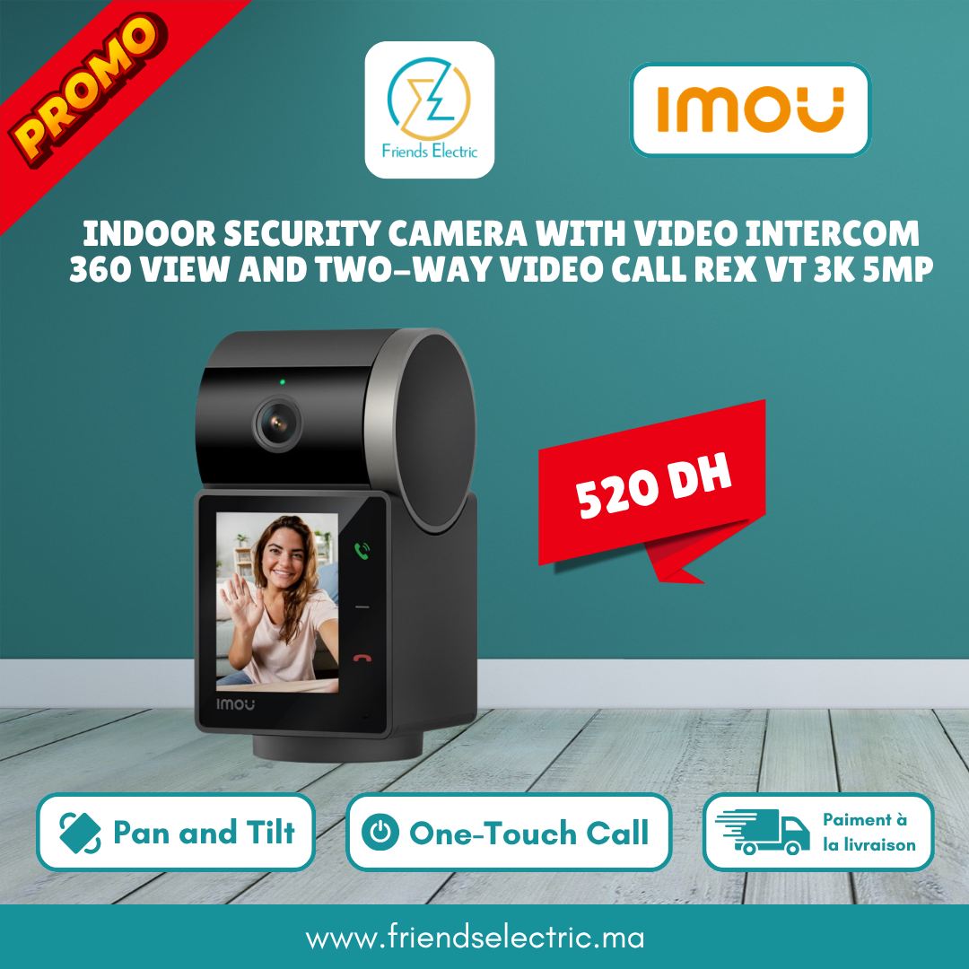 168 Caméra Intérieure IMOU Rex VT 3K 5MP avec Interphone Vidéo et Vue 360° – Image 1