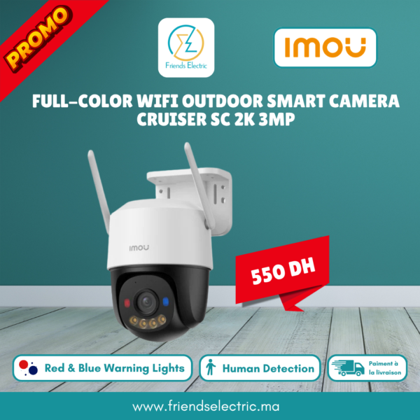 Caméra de Surveillance Extérieure Wi-Fi IMOU Cruiser SC Full Color 2K 3MP