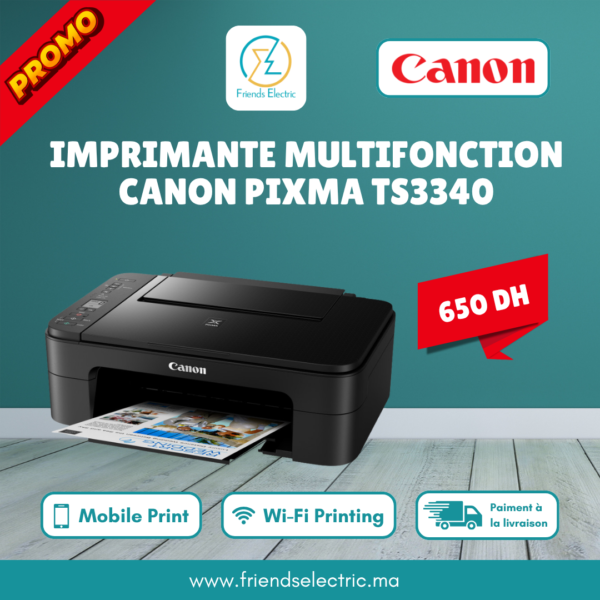 Imprimante Multifonction Canon PIXMA TS3340 Wi-Fi