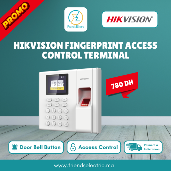 Terminal de Contrôle d'Accès Hikvision à Empreinte Digitale