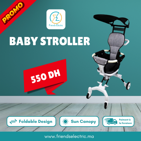 Poussette Bébé MRG Buggy B Shape – Ultra Légère, Pliable et Compacte