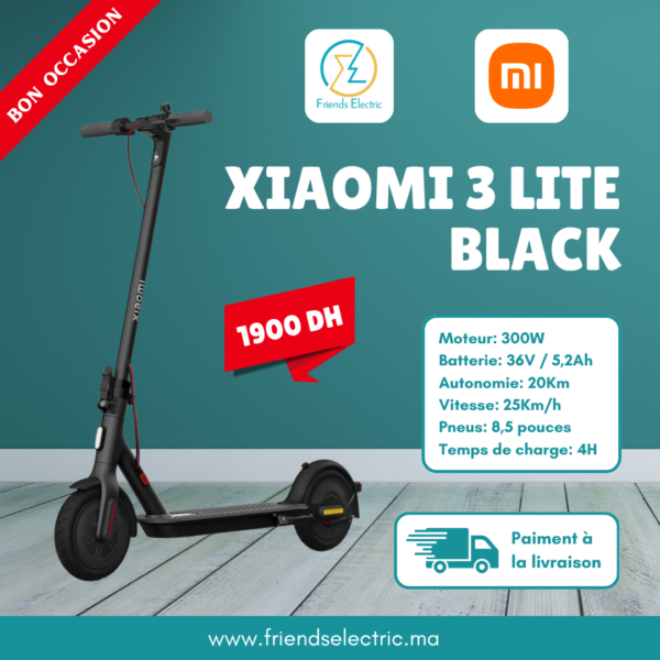 Trottinette Électrique Xiaomi Electric Scooter 3 Lite – Noir