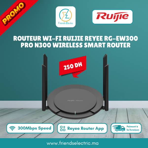 Routeur Wi-Fi Ruijie Reyee RG-EW300 PRO N300 Wireless Smart Router