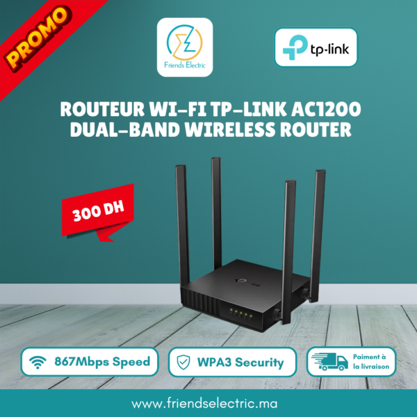 Routeur Wi-Fi TP-Link AC1200 Dual-Band Wireless Router