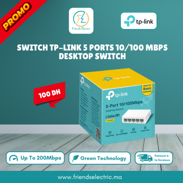 Switch TP-Link 5 Ports 10/100 Mbps Desktop Switch