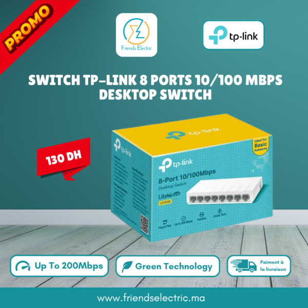Switch TP-Link 8 Ports 10/100 Mbps Desktop Switch