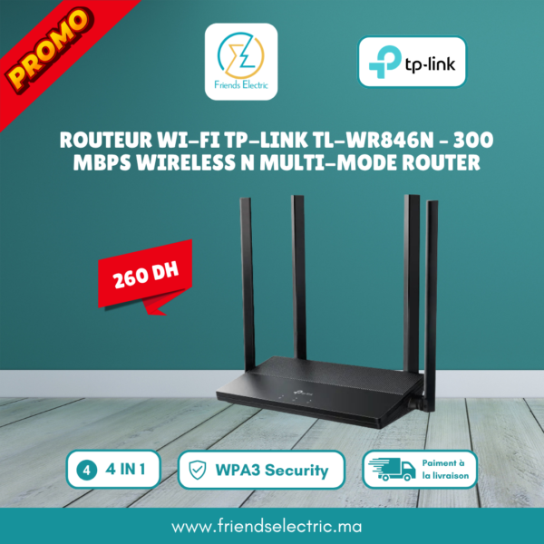 Routeur Wi-Fi TP-Link TL-WR846N – 300 Mbps Wireless N Multi-Mode Router