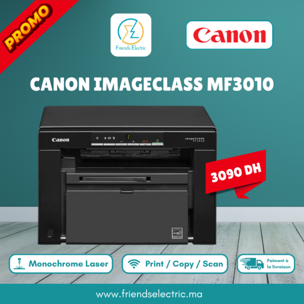 Canon imageCLASS MF3010 – Imprimante Multifonction Laser Noir & Blanc
