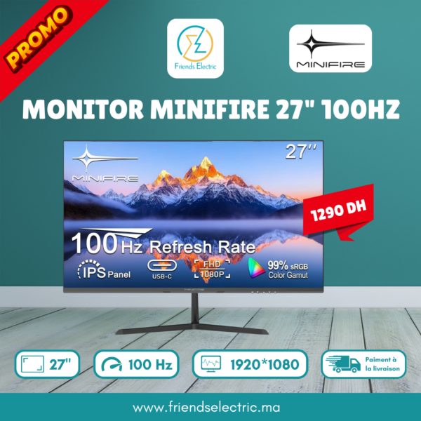 Moniteur Minifire 27" 100Hz – Full HD