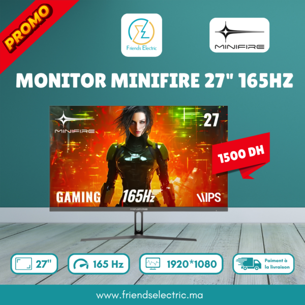Moniteur Minifire 27" 165Hz – Full HD
