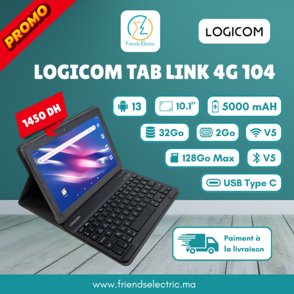 Tablette Logicom Tab Link 4G 104 – 10,1" / 2GB RAM / 32GB