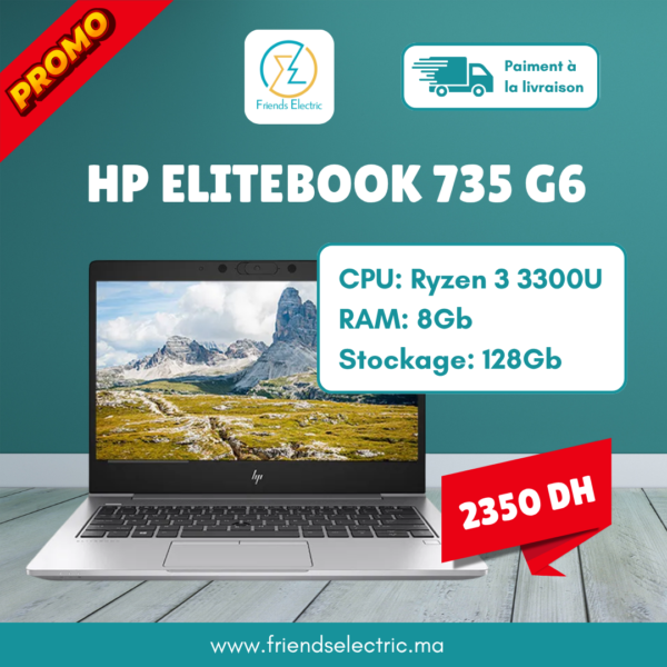 HP EliteBook 735 G6 – Ryzen 3 3300U / 8GB / 128GB